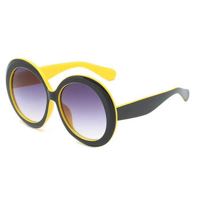 Sunglasses with large round frames