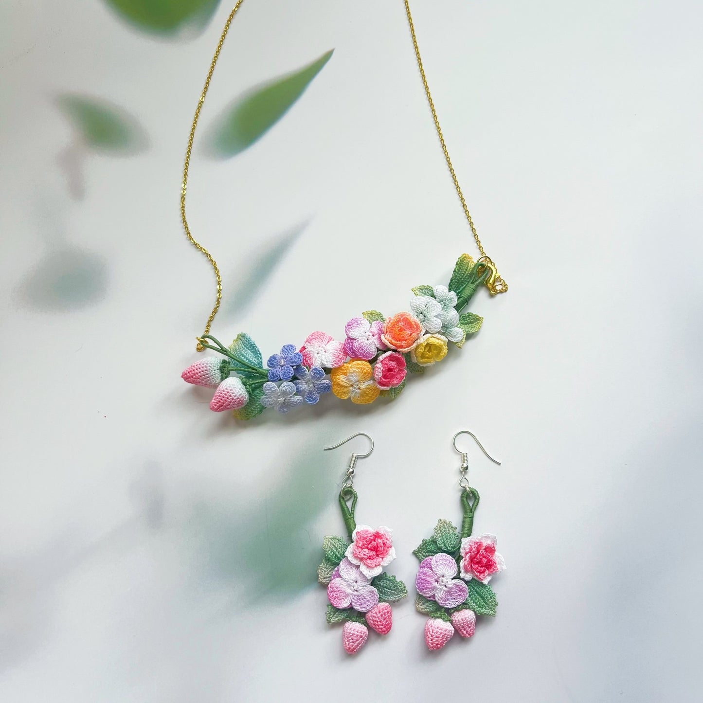 Handwoven Finished Bouquet Necklace