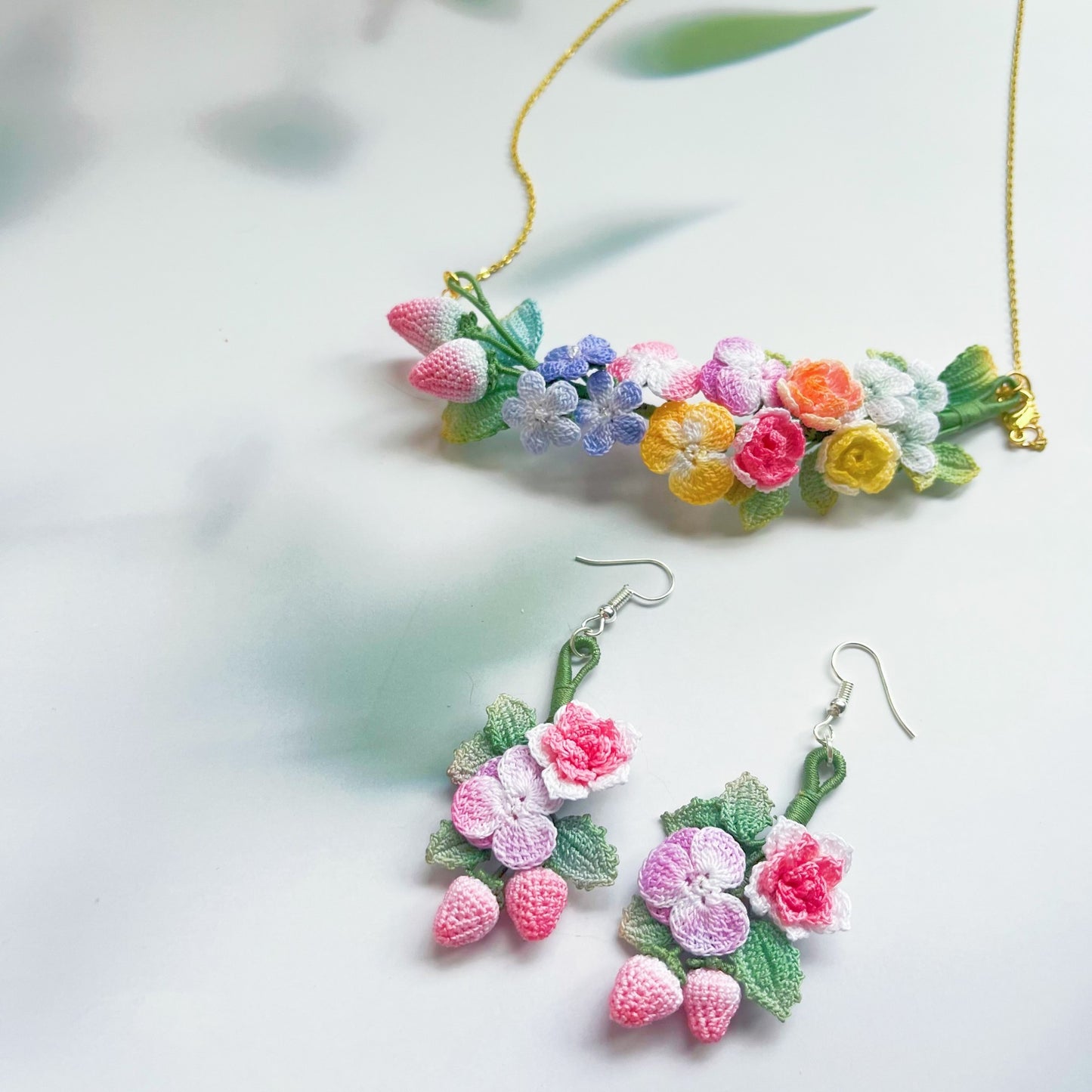 Handwoven Finished Bouquet Necklace