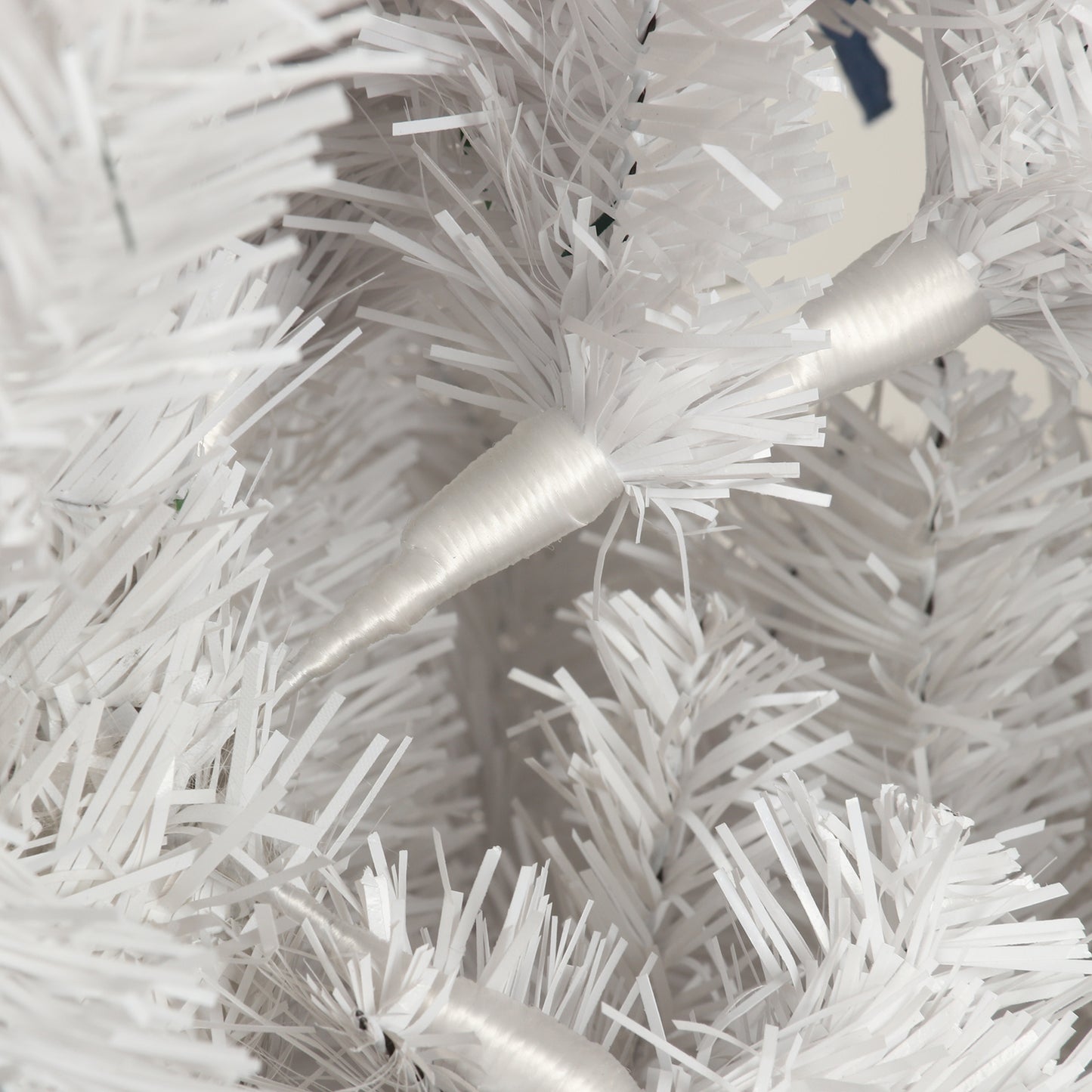 7.5 Feet White Slender Faux Christmas Tree Including Foldable Metal Stands